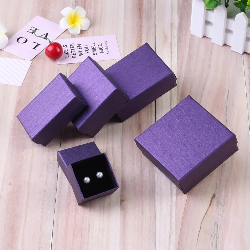 12pack White Simple Luxury Box Dark Green Paper Jewellry Rings Earrings Bracelet Necklace Display Case Jewelry Organizer Boxes Purest Peak